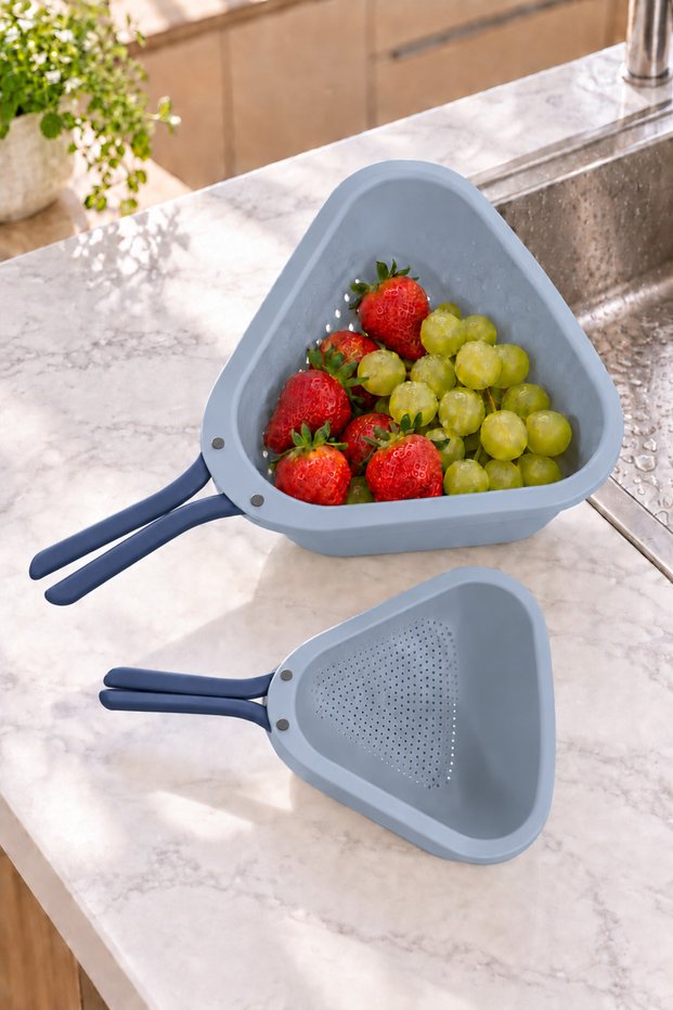 2-Piece Strainer Set & Folding Handle