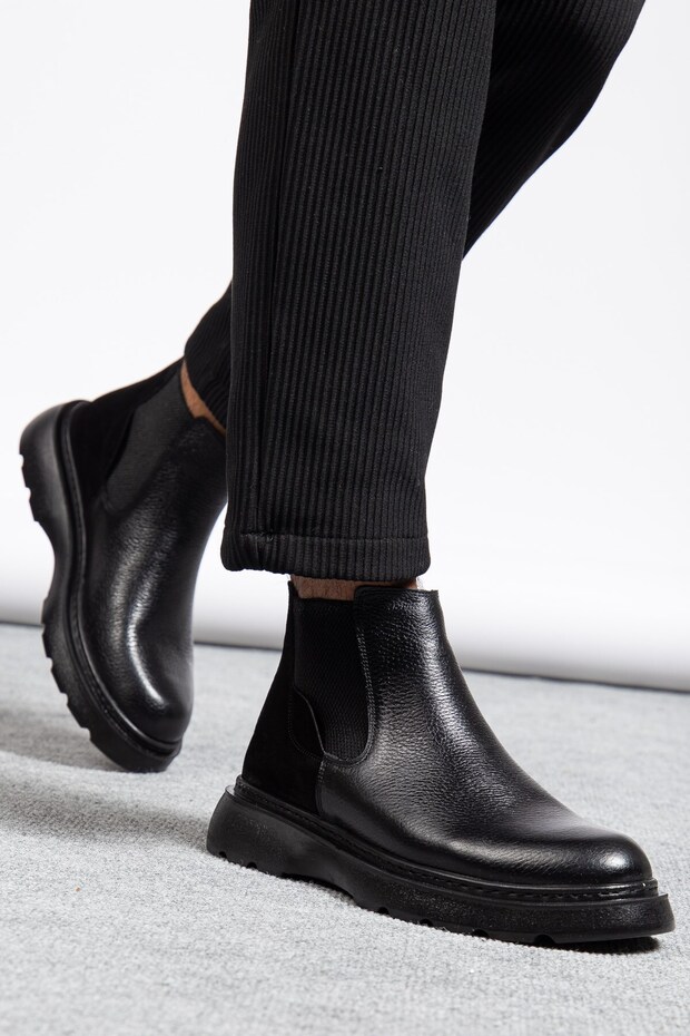 Genuine Leather, Laceless, New Season Real Leather Men's Boots