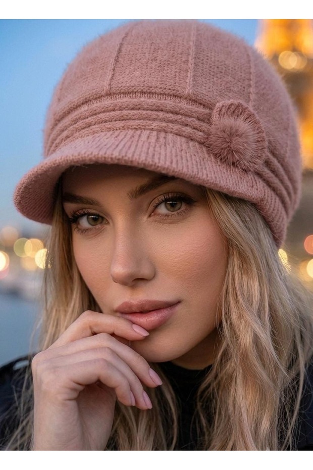 Anfora Textured Visor Women's Knitted Hat/Beanie