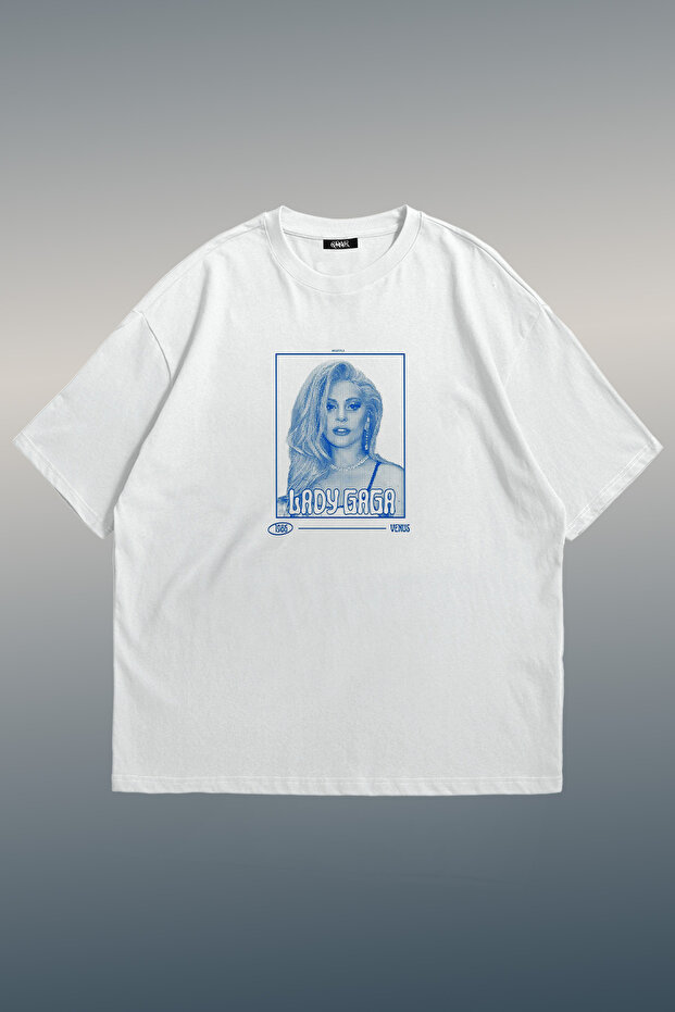 Y2K Lady Gaga Printed Unisex Oversize T-Shirt