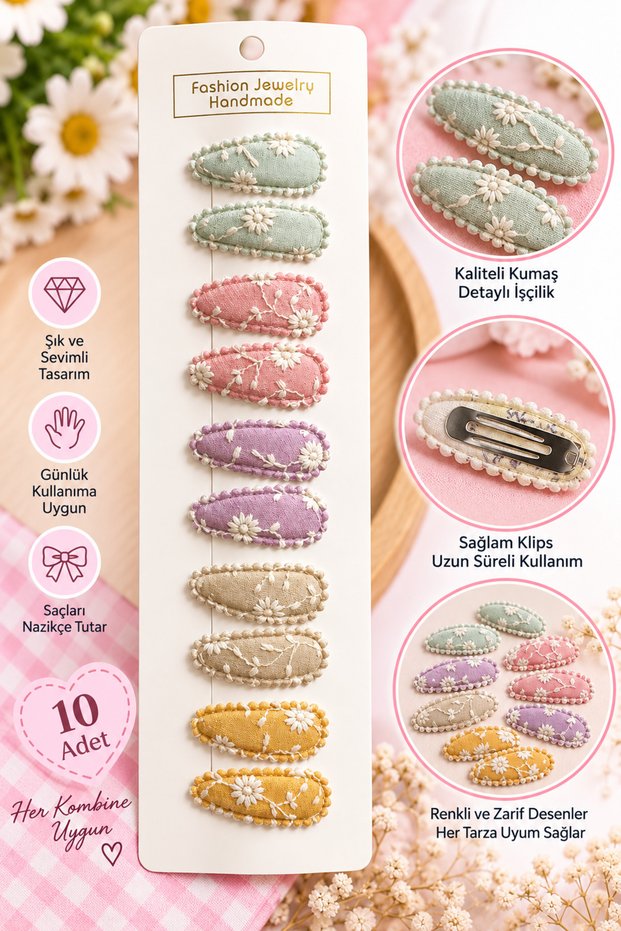 Special Series Embroidered Floral Luxury Trend First Quality New Season 10-Piece Baby Girl Child Women Snap Buckle Set