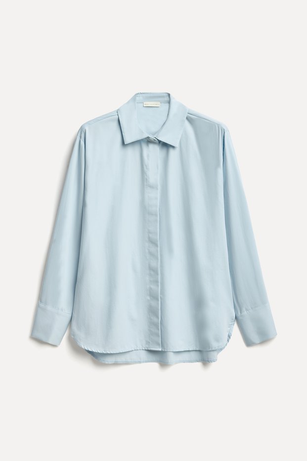 Women's Blue Regular Fit Long Sleeve Shirt