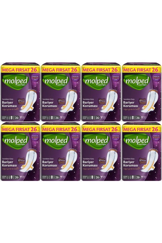Super Night Hygienic Pads Super Night 208 Pieces Mega Fırsat Pk