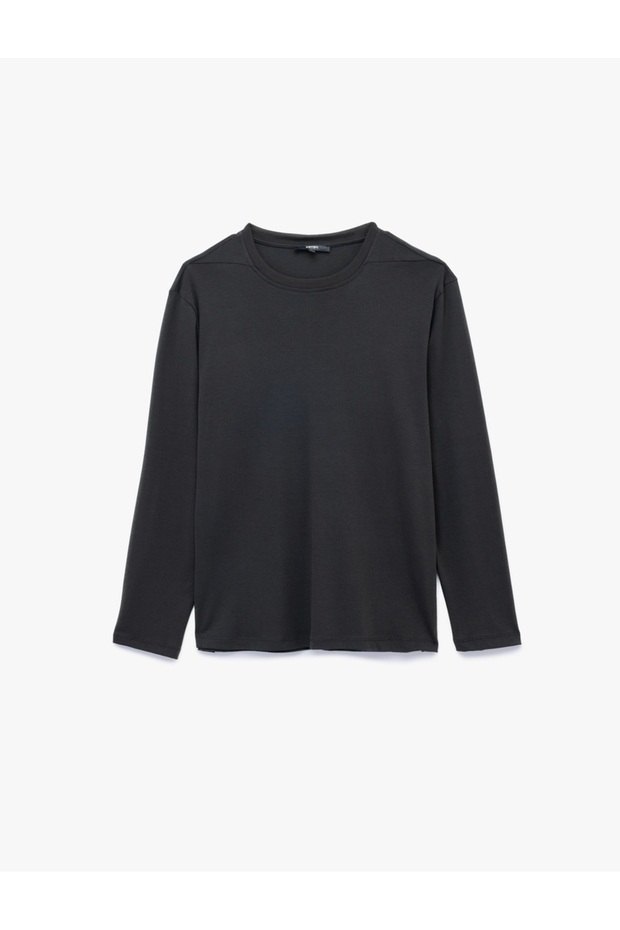 Cotton Regular Fit Crew Neck Long Sleeve T-Shirt