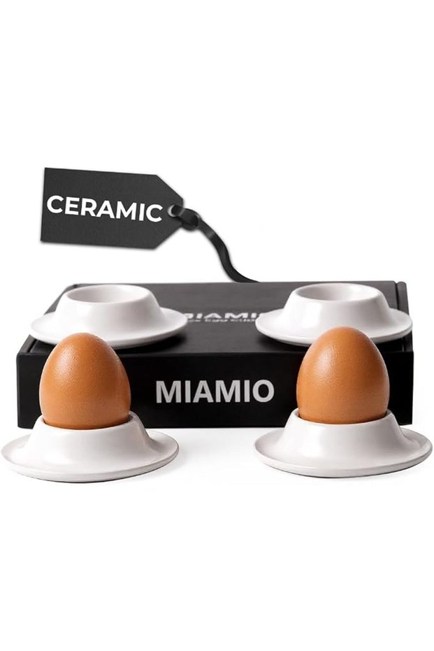 – Ceramic Egg Cups 4-Piece Set (White)