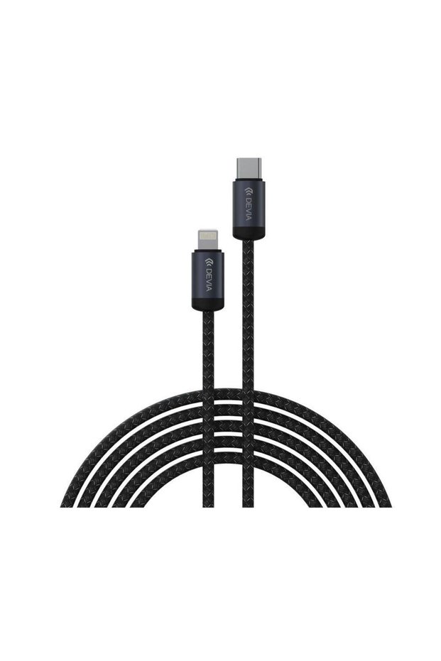 gracious series usb-c to lightning 27w fast cable 3a, 3m - black ec645