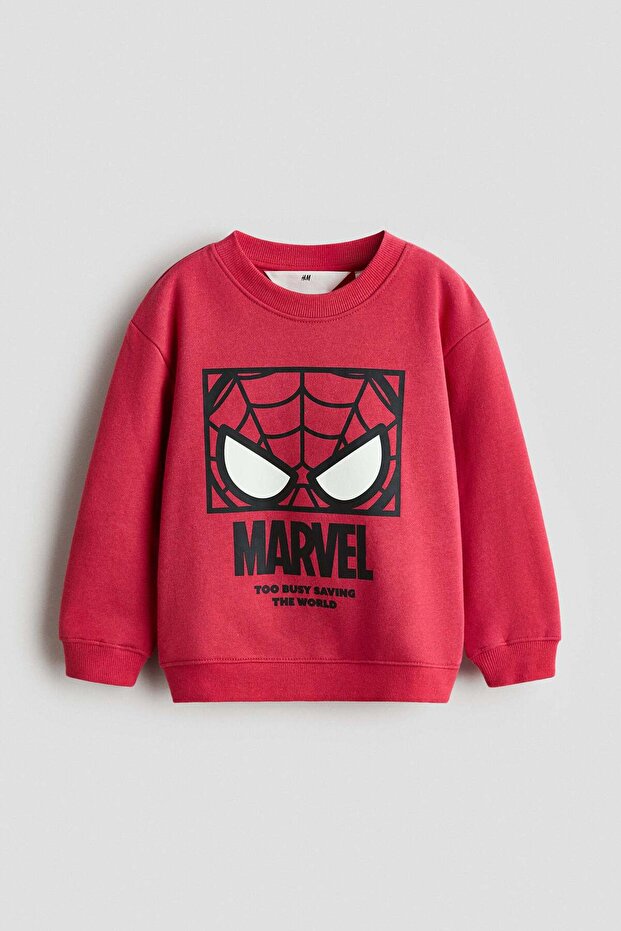 Printed brushed-inside sweatshirt