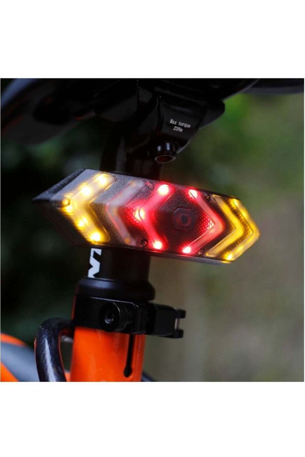 Bicycle Tail Light with Wireless Remote Control,USB Rechargeable LED Rear Safety Lamp