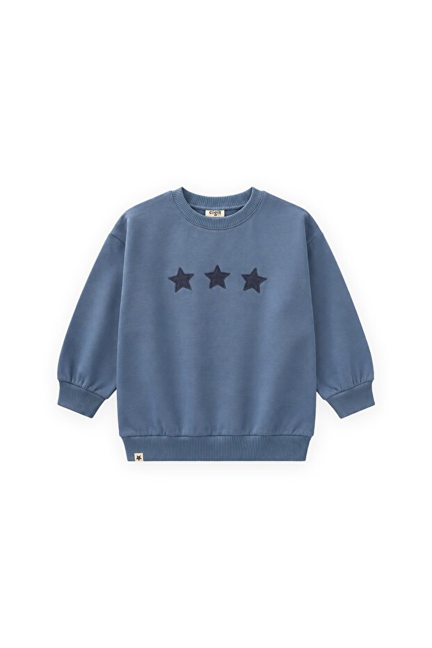 Seasonal Sweatshirt 1-7 Years Indigo Blue
