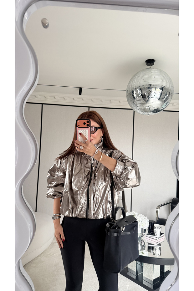 High Collar Vintage Bomber Jacket