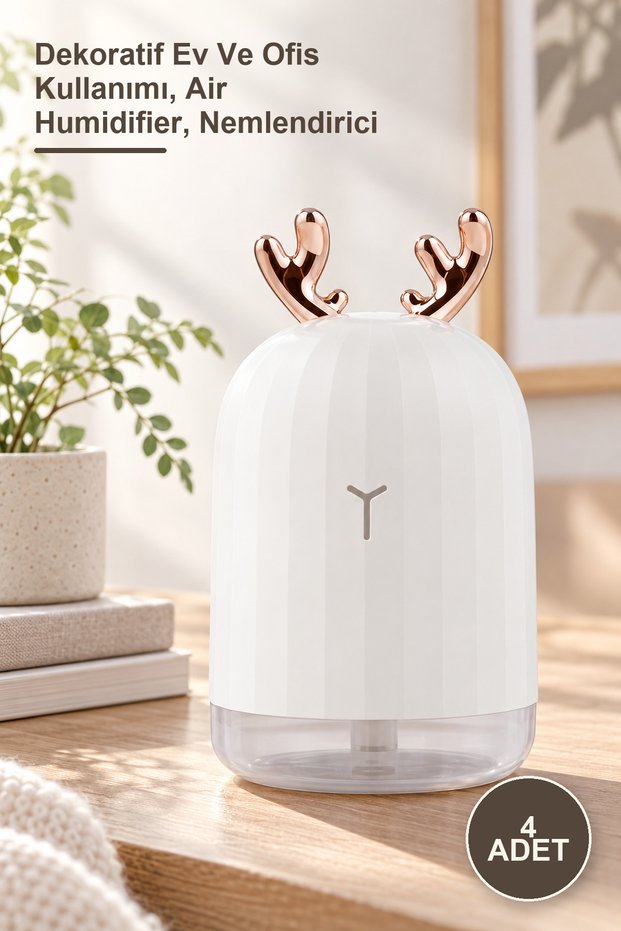 4 Pieces Deer Design Air Humidifier – Decorative for Home and Office Use, Air Humidifier, Humidifier