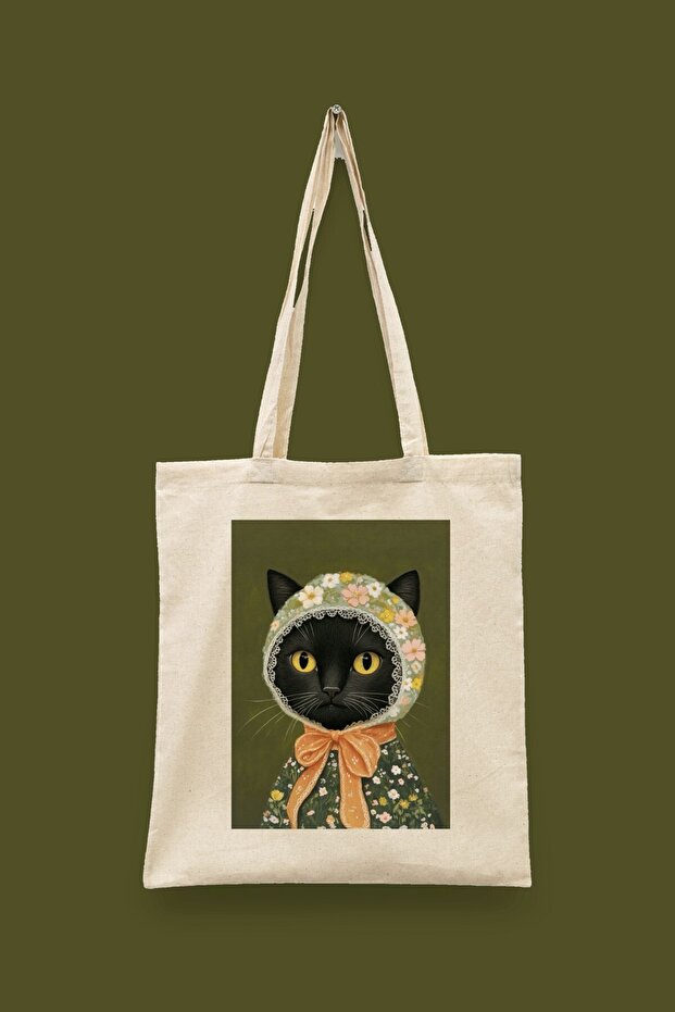 Miyavşah Sultan Kedili Islamic Series Tote Bag Printed Cloth Bag