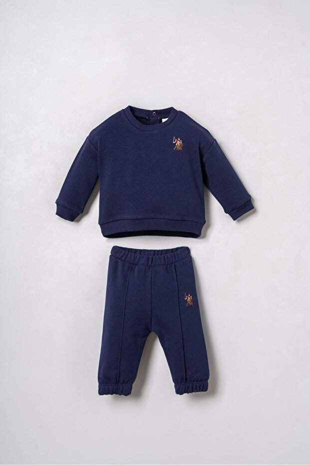 Baby Boy Embroidered Brown Long Sleeve Pajama Set Usb3170-C-V5