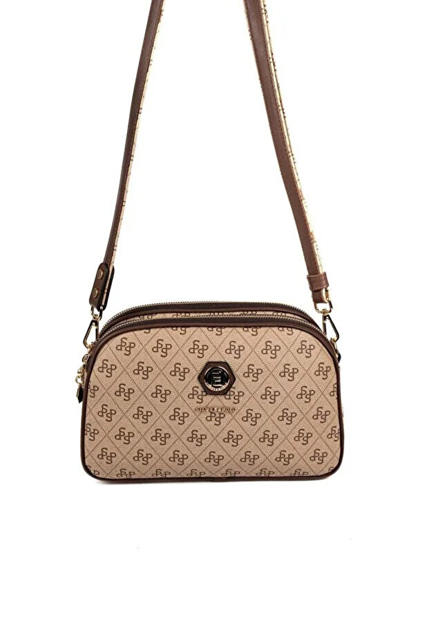 Dark Beige - Brown Monogram Women's Crossbody Bag Sp745