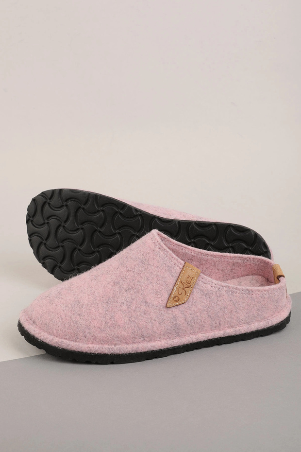 Felt Inside and Out Comfortable and Lightweight Home Slippers - Cream Ev.333 Pink