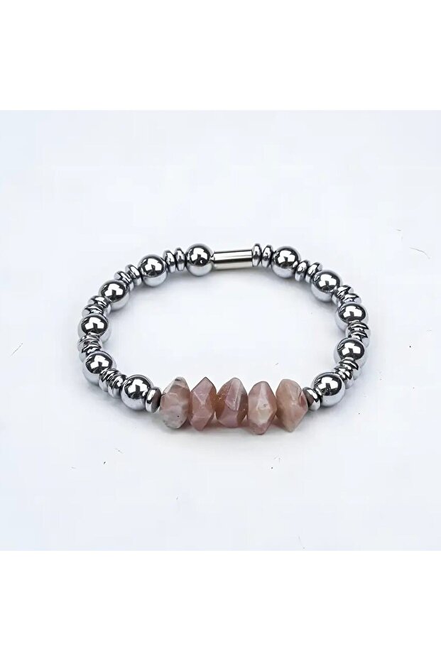 Hematite Stone Fishing Line Rubber Bracelet