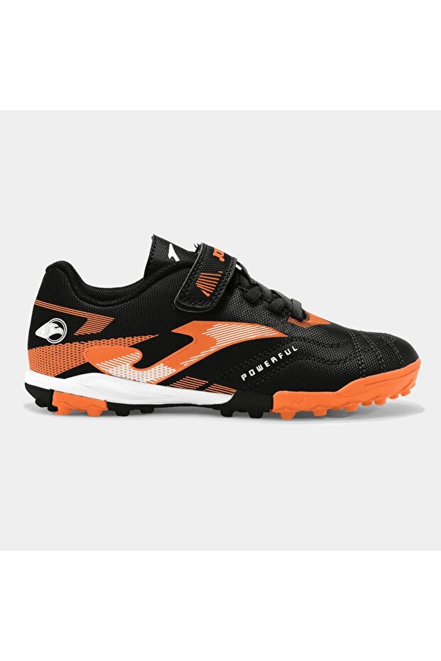 Powerful Jr 26 Turf Football Shoes for Boys, Black