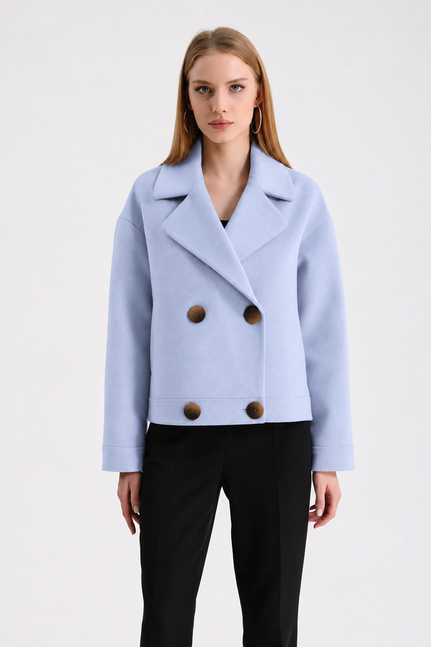 Light Blue Cashmere Jacket