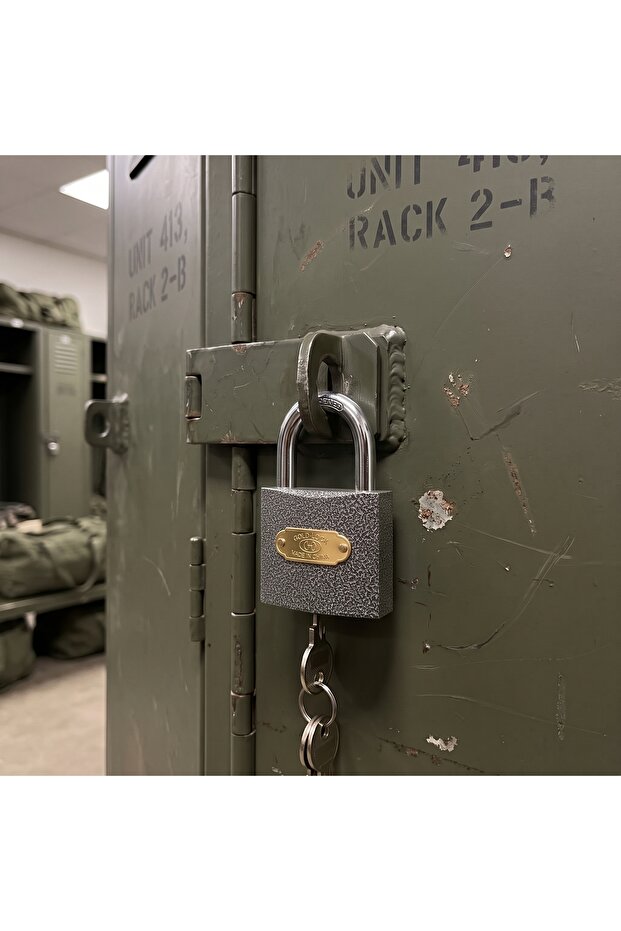 Asma Ki̇li̇t Gri̇ 25 mm Gold-Lock | Gym • Student Housing • Soldier Lockdown