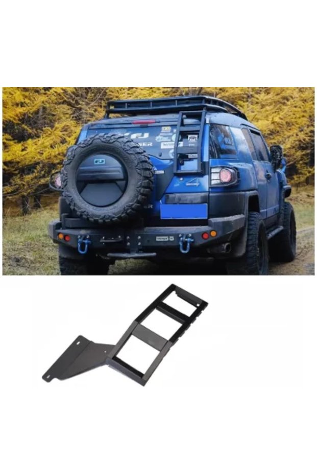 Right Climbing Ladder Compatible for FJ Cruiser 2007-2022 Tailgate Ladder Rack Ladder Rear