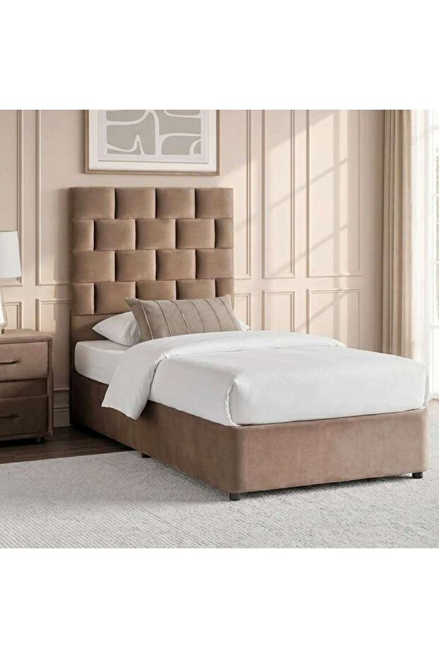 AETHER SINGLE BED 120X200 CM - BROWN