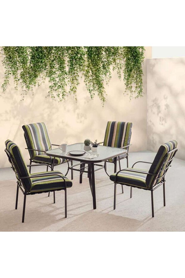 IRAA OUTDOOR DINING SET 1+4 - MULTI COLOR