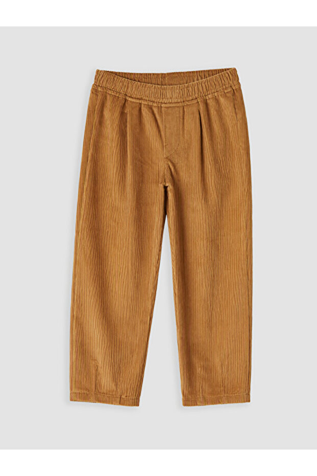 Elastic Waist Velvet Boy's Trousers