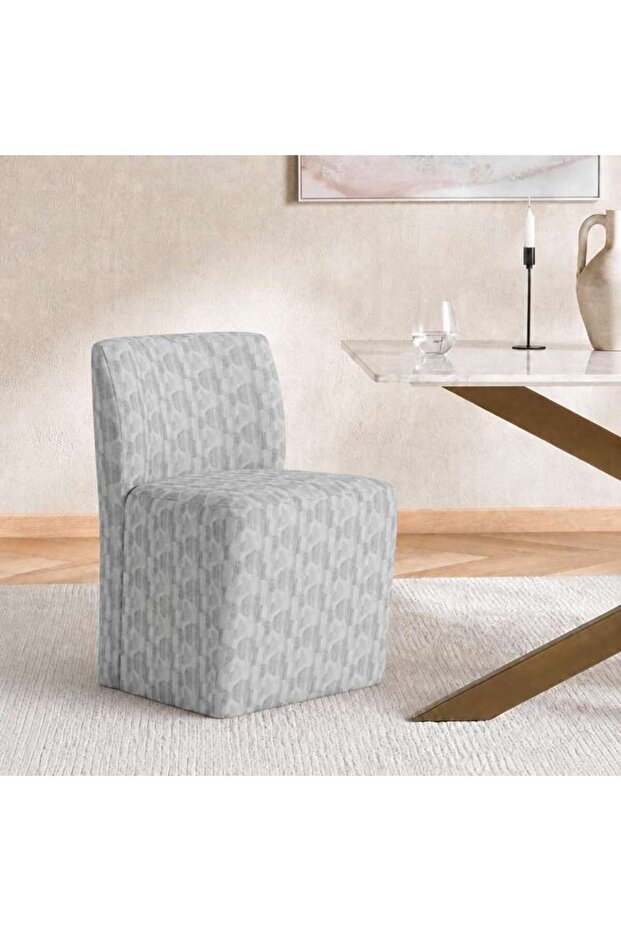 WHALBERG DINING CHAIR UPHOLSTERED - GREY