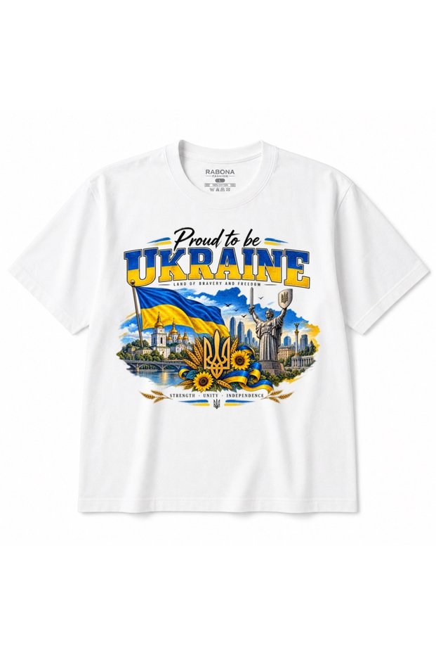 Proud Ukraine Heritage Trident & Kyiv Graphic T-Shirt