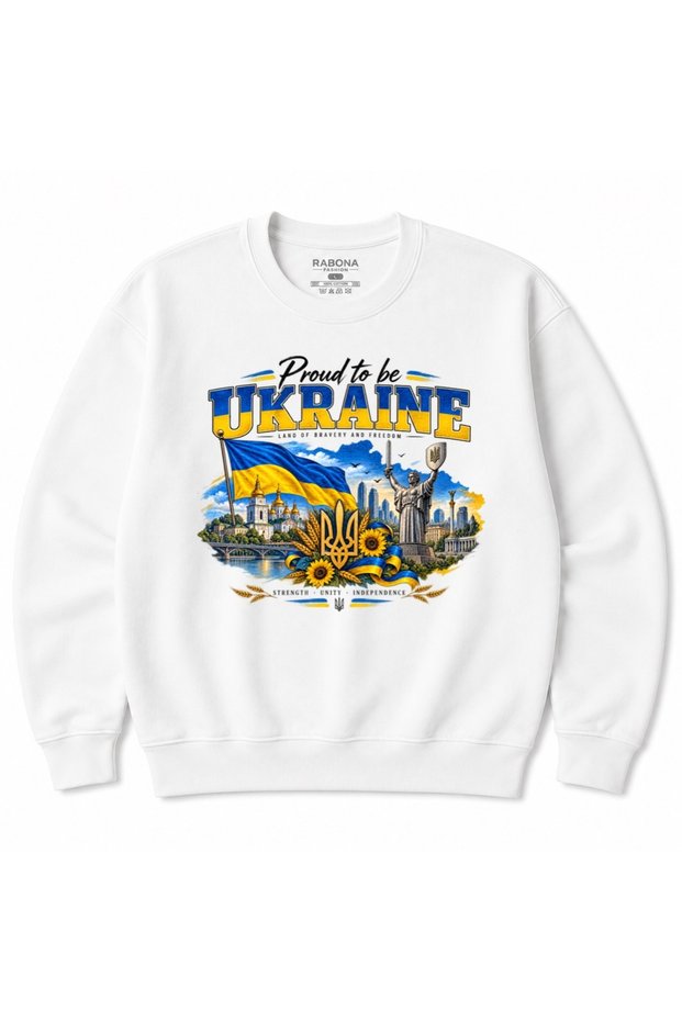 Proud Ukraine Heritage Trident & Kyiv Graphic Sweatshirt