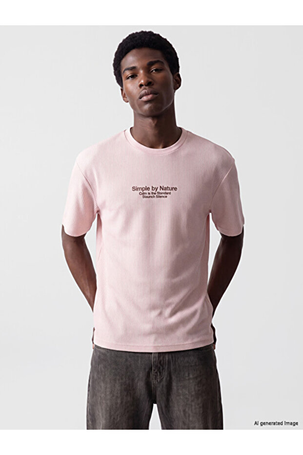 Crew Neck Printed Men's T-Shirt