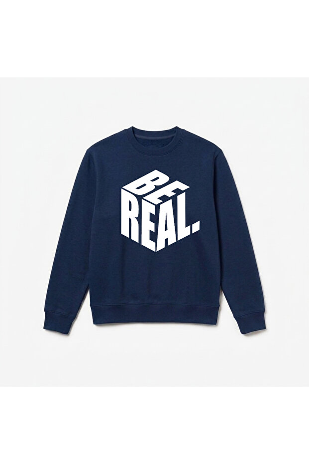 Real 3d printed premium crew neck long sleeve sweatshirt