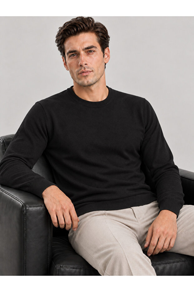 Men's Basic Knitwear Sweater Black