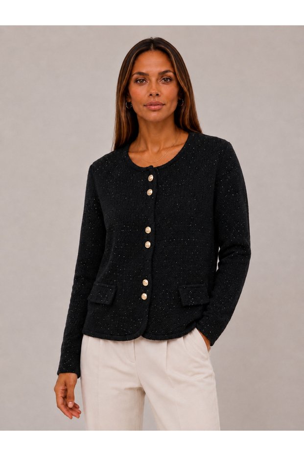 Women's Buttoned Knitwear Cardigan 27K12301-99