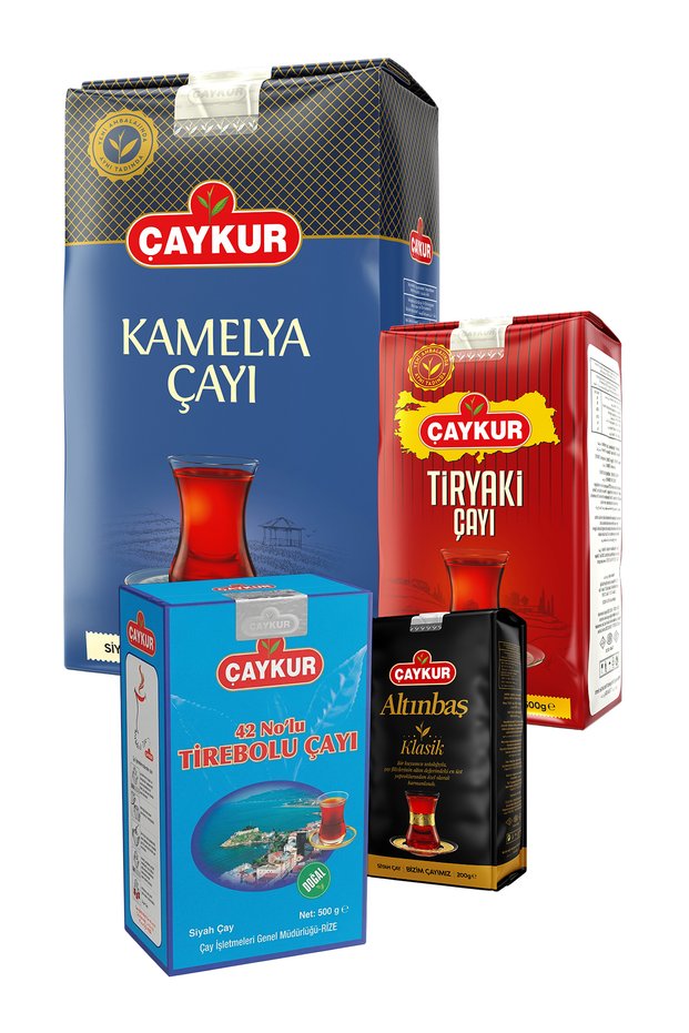 Tiryaki 500Gr, Kamelya 1kg, Altınbaş 200Gr, 42 No Tirebolu 500Gr Bulk Tea Package
