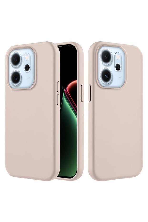 Oppo Reno14 F Compatible Case with Velvet Interior, Erasable Launch Silicone Case, Beige