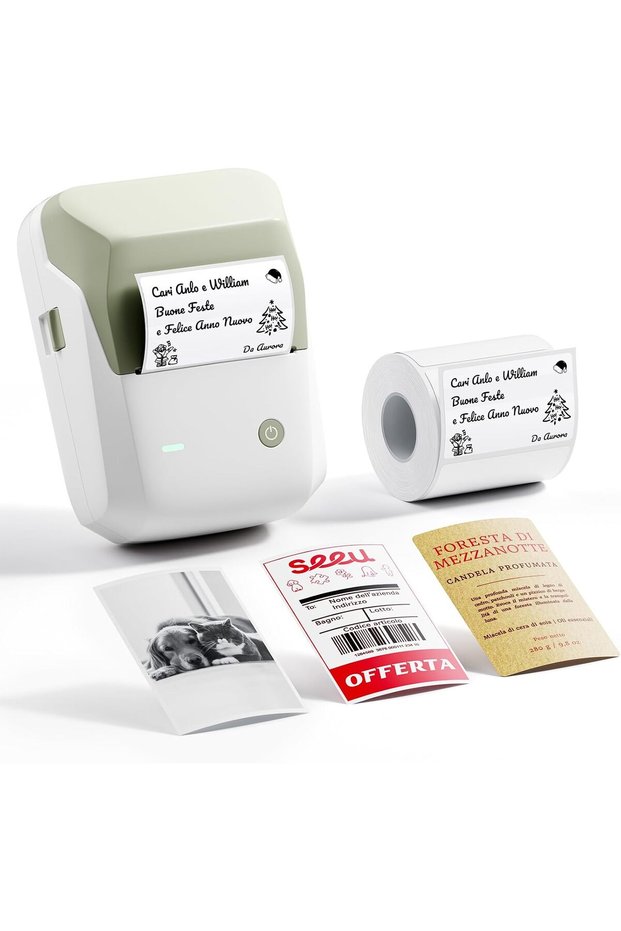 B1 Pro Label Maker, Two-Tone Print (Green) Red and Black Printing,Bluetooth 300DPI HD Label Printer,Suitable for iOS/Android/PC,for Photo,Home,Office/Business