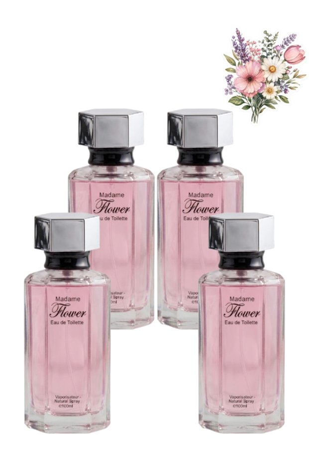 4 قطع عطر Madame Flower 100مل