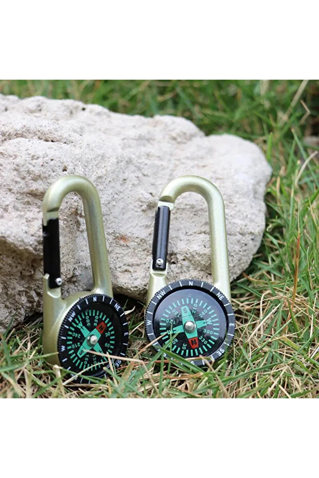 Carabiner Keychain Compass