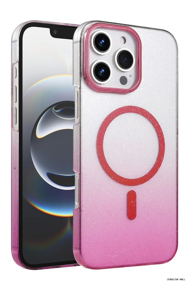 Zngzrmll Newface iPhone 16 Pro Max Glossy Magsafe Cover (203345) - Pink