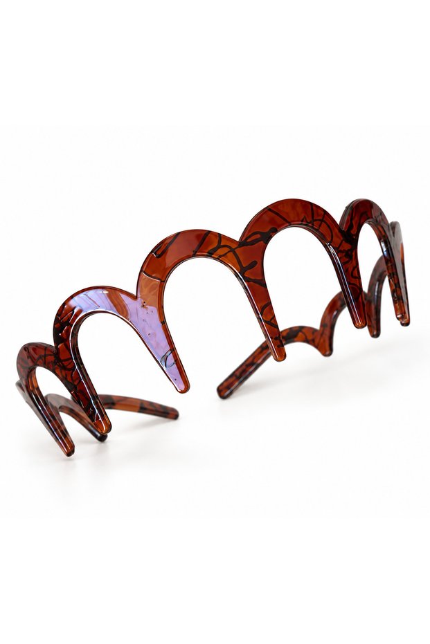 Kemik Oval Zigzag Taç
