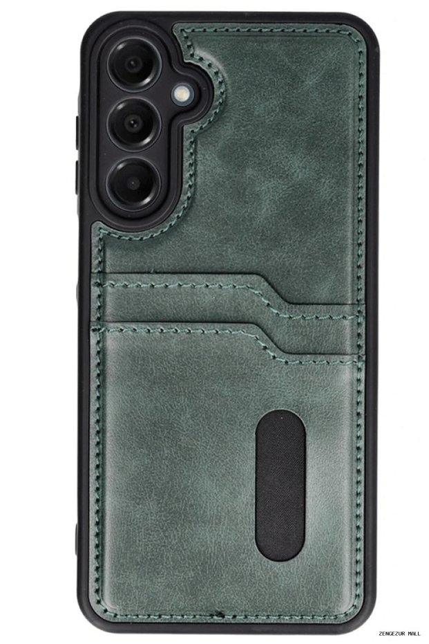 Zngzrmll Newface Galaxy A35 5g Case Sara Leather Case with Business Card Holder - (203640) Dark Green