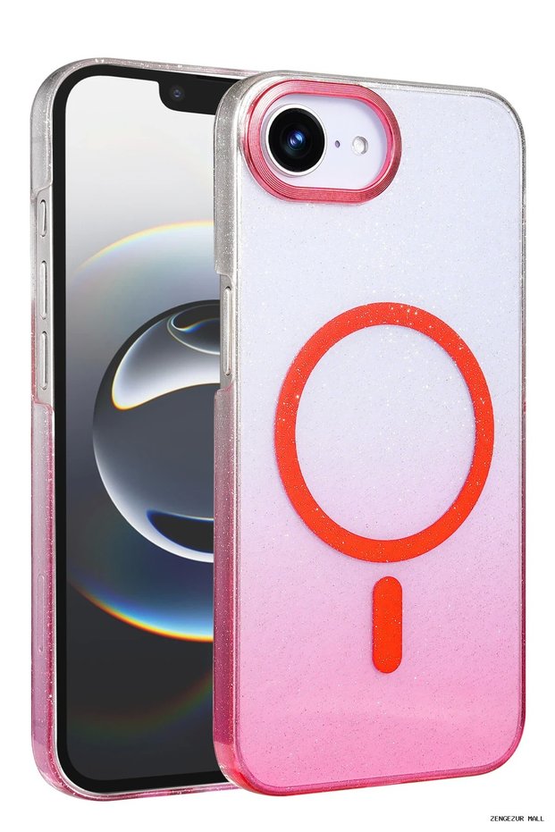 Zngzrmll Newface iPhone 16E Glossy Magsafe Cover (203252) - Pink