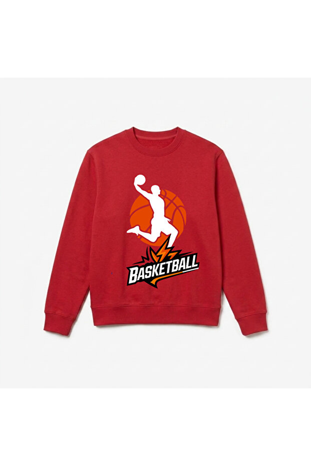Basketball Printed Premium Crew Neck Long Sleeve Sweatshirt