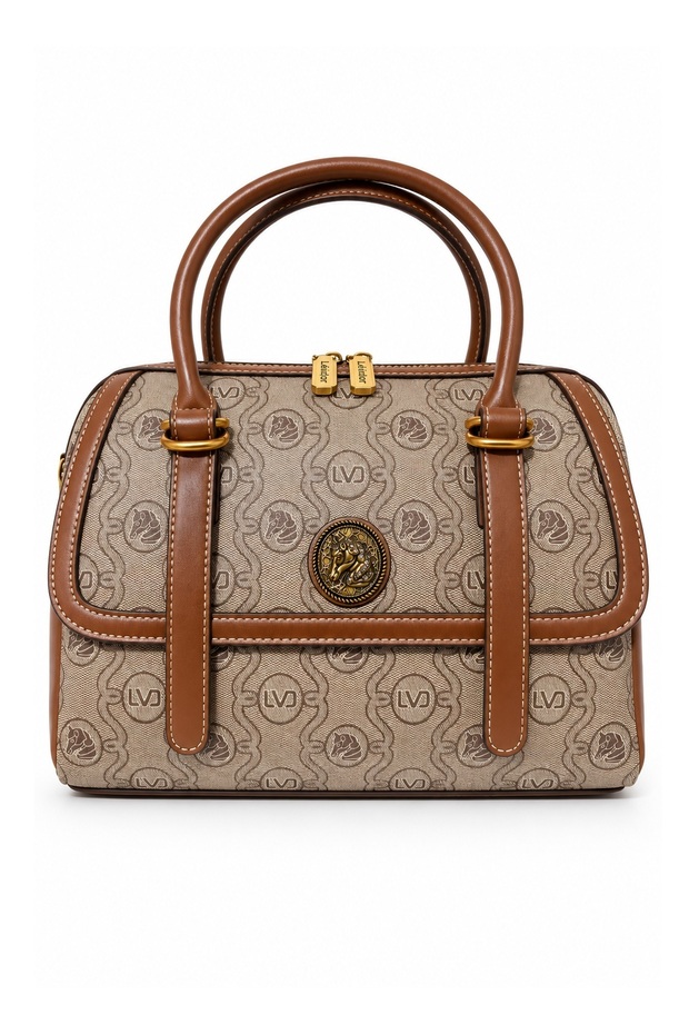 Unicorn Printed Front Pocket Cover Detailed Stylish Design Women's Daily Hand and Shoulder Bag Camel