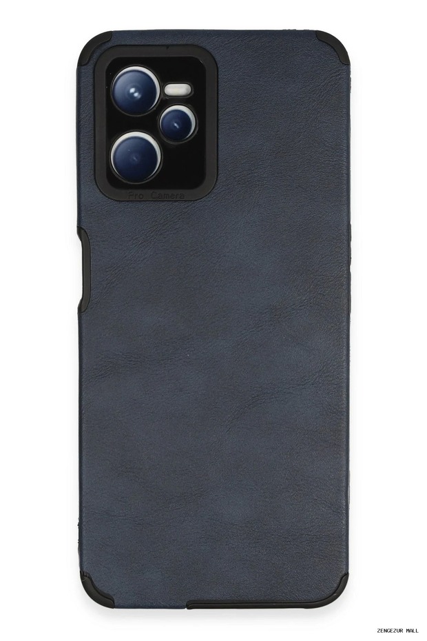Zngzrmll Newface Realme C35 Case Loop Leather Silicone (233326) - Navy Blue