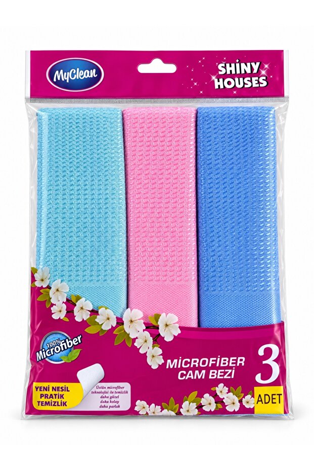 Microfiber Glass Cloth Set of 3 | Glass and Mirror Cleaning Cloth