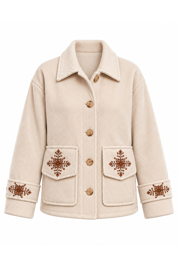 Imported Fabric Premium Quality Embroidered Cashmere Jacket