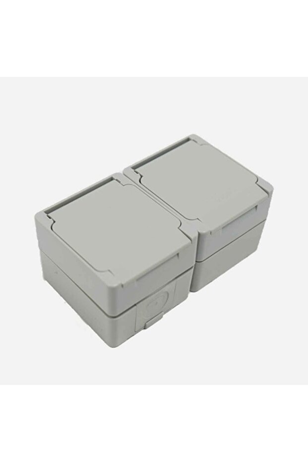 Nemliyer Gray 2-Plus مقبس مؤرض + مقبس مؤرض