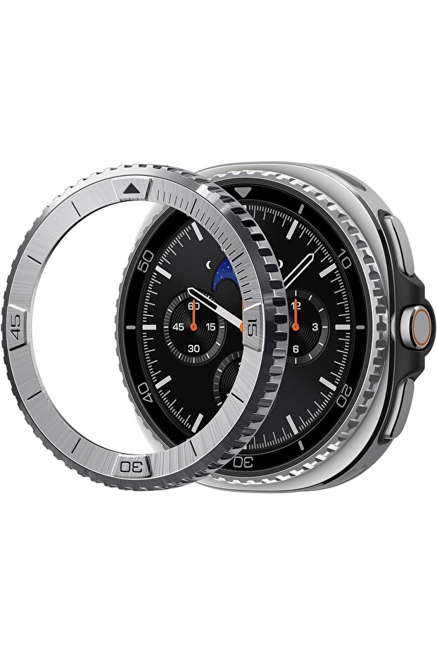 Bezel Tune (Pilot) for Samsung Galaxy Watch 8 Classic 46mm Bezel Ring Protector Adhesive Cover (2025) - Silver